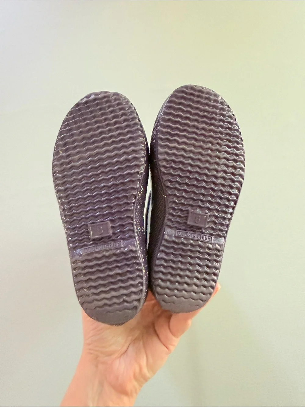 Hunter Kids First Giant Glitter Rain Boots Dark Purple Size 10 US Girls, UK 8